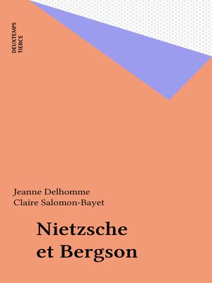 cover image of Nietzsche et Bergson